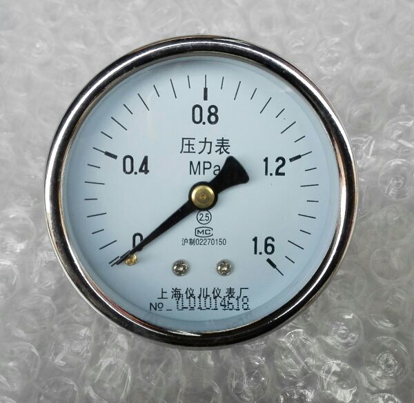 轴向压力表不带边罩背接
