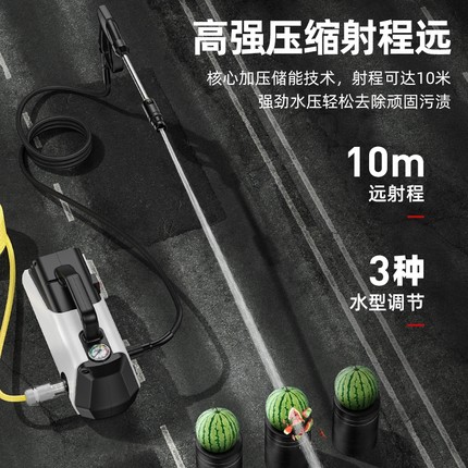 220V大功率便携式刷车水枪清洗机神器日本进口家用高压洗车机水泵