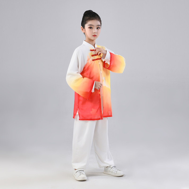 男女儿童武术练功服中小学生太极拳比赛表演服中国功夫扇演出服装