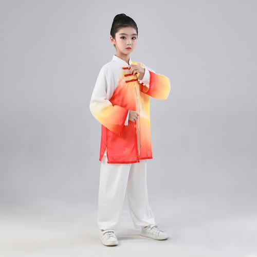 男女儿童武术练功服中小学生太极拳比赛表演服中国功夫扇演出服装