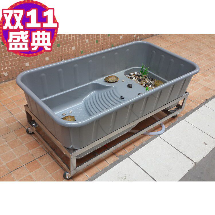1米龟箱种龟池繁殖池水族箱陆龟龟缸大号养殖箱塑料箱龟苗保温箱