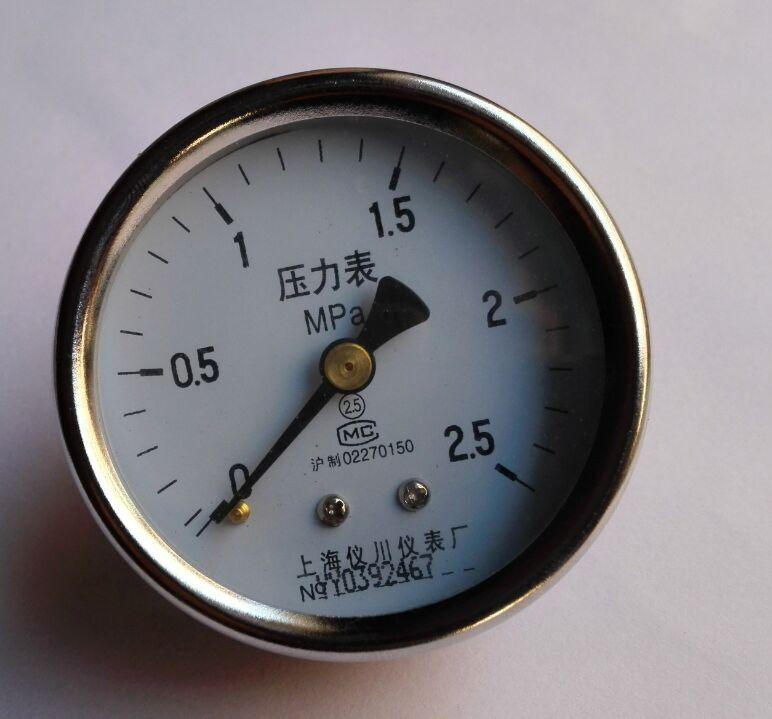 轴向压力表无边直径螺纹