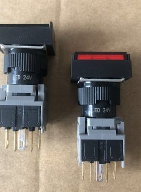 长方形AF164Y-11TD带灯LED24V绿色16mm开孔AF64J-11D红色圆形自锁