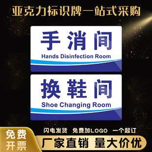 手消间检验室门牌电子食品制药企业GMP净化车间标识牌