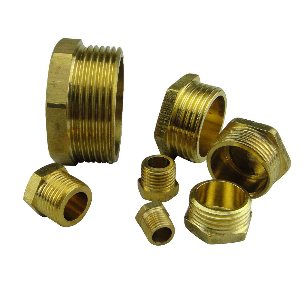 全黄铜外丝牙堵头分寸水