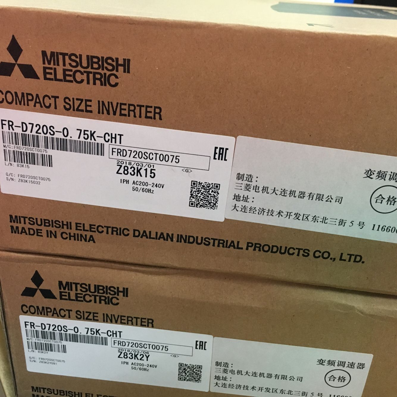 询价三菱原装D700单相220V 0.75KW变频器 FR-D720S-0.75K-CHT 现