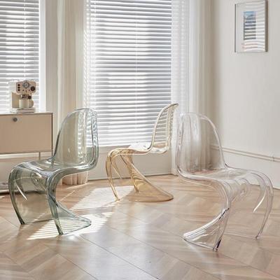 PC透明网红家用椅子潘东椅餐椅休闲椅靠背凳子潘通椅INS化妆凳