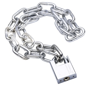 铁链锁连锁大门推拉门电瓶车自行车锁链子锁防盗链条锁加粗加长款