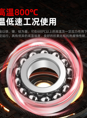 德国满珠耐高温轴承300度1000度大全970204高速6204-2Z/VA208