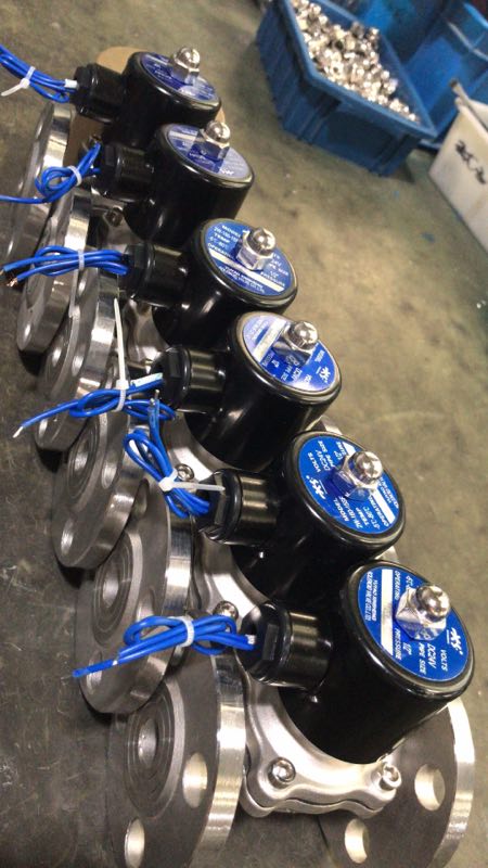 304不锈钢法兰电磁阀常闭式水用电磁阀DN25 32 40 50 65 80 100