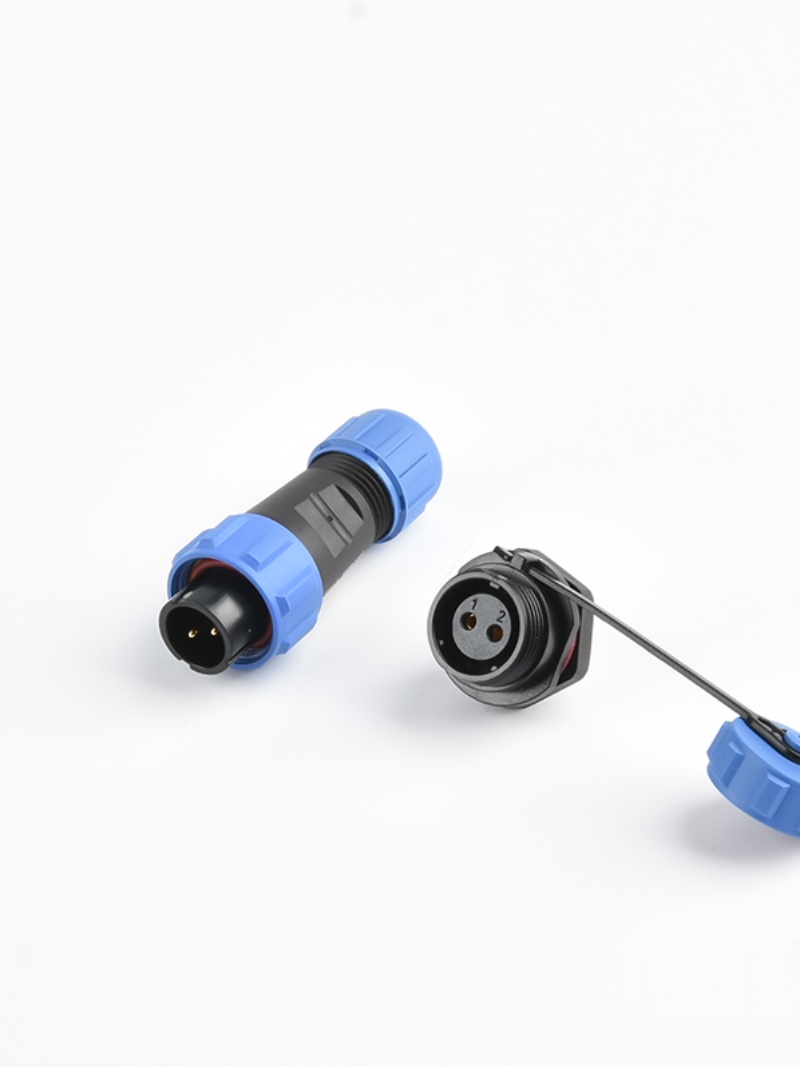 sp13航空插头面板安装后螺母插头 插头后螺母座ip68防水阻燃2-9芯