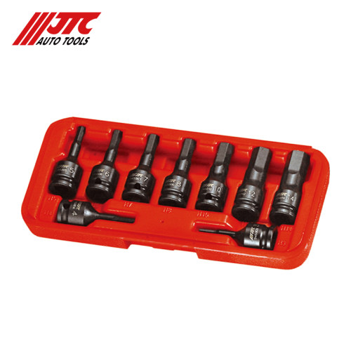 台湾JTC汽修专用工具 中飞3/8气动六角凸套筒组9件JTCJ309H