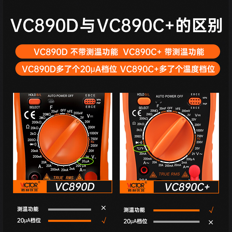 胜利数字万用表高精度多