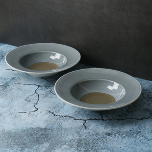 【某牌 孤品】釉下彩草帽意面盘【高端 新骨瓷】水果沙拉碗