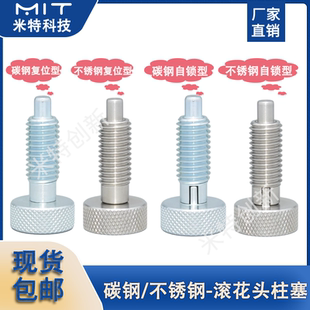 MITZS/MITBS滚花头弹簧柱塞螺纹旋钮柱塞MITFS/MITAS定位分度插销