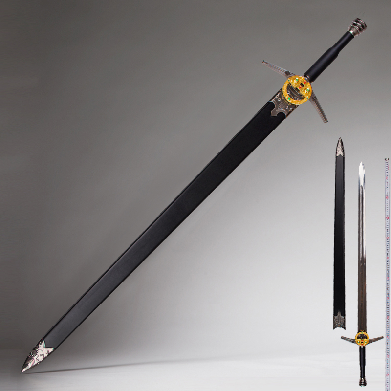 美剧巫师3狂猎白狼钢剑利维亚杰洛特西洋剑cos游戏装备道具未开刃