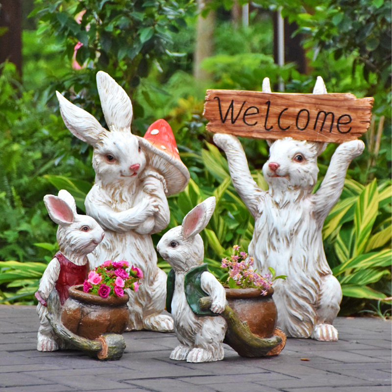 花园庭院装饰别墅花盆兔子摆件创意卡通雕塑户外造景园林景观小品,标准件/零部件/工业耗材,输送带/传送带,淘宝优惠券,粉丝福利购,淘宝优惠卷