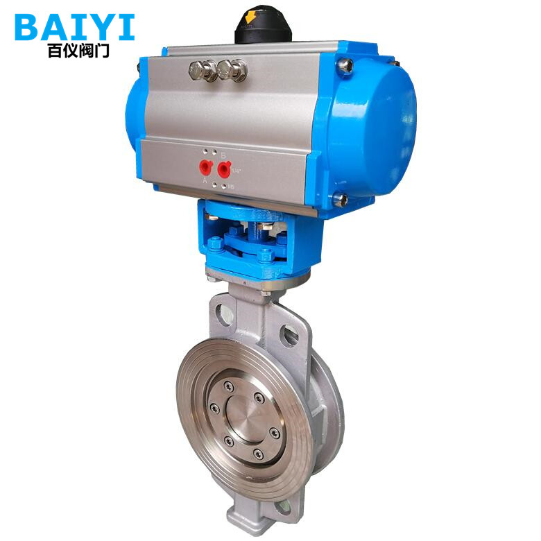 气动硬密封蝶阀D673H-16P/C硬密封蒸汽高温铸钢不锈钢气动蝶阀