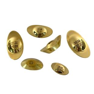 实心铜元宝小金元宝仿真大元宝摆件铜金条聚宝盆金锭子道具装饰品