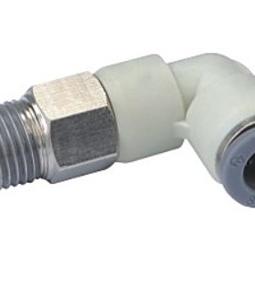 高端灰色气管快速接头快插 L型加长螺纹弯头DPLL8-01 10-02 12-03