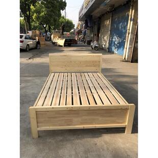 实木床双人1.8米特价 经济型1.5米出租房松木儿童床1.2米简易单人