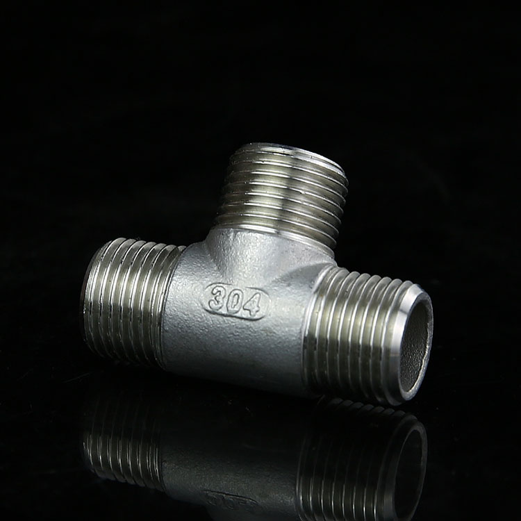 不锈钢外丝三通螺纹型接