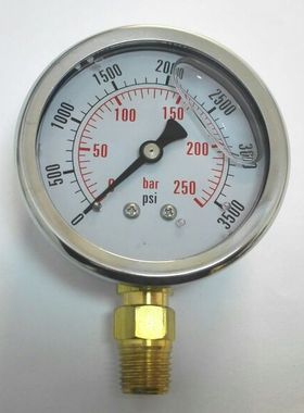 压力 250bar 3500psi 螺纹npt1/4 表盘直径61mm 前壳68mm 后壳61
