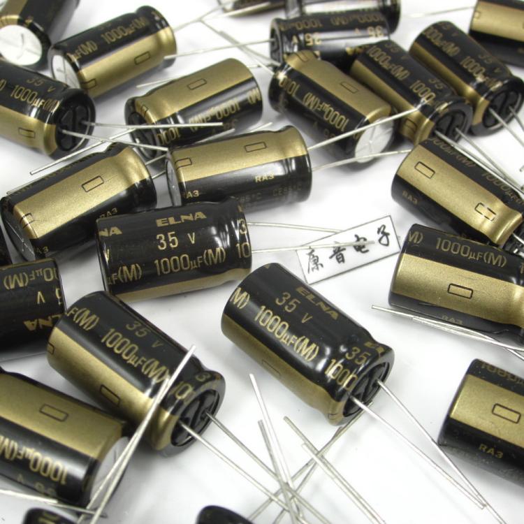 ELNA RA3 1000UF35V OFC黑皮金字音频电容φ12.5×20mm