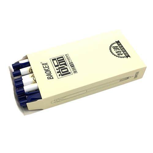 宝克B59球型笔尖按动特滑圆珠笔1.0粗字顺滑中油笔蓝/黑色原子笔