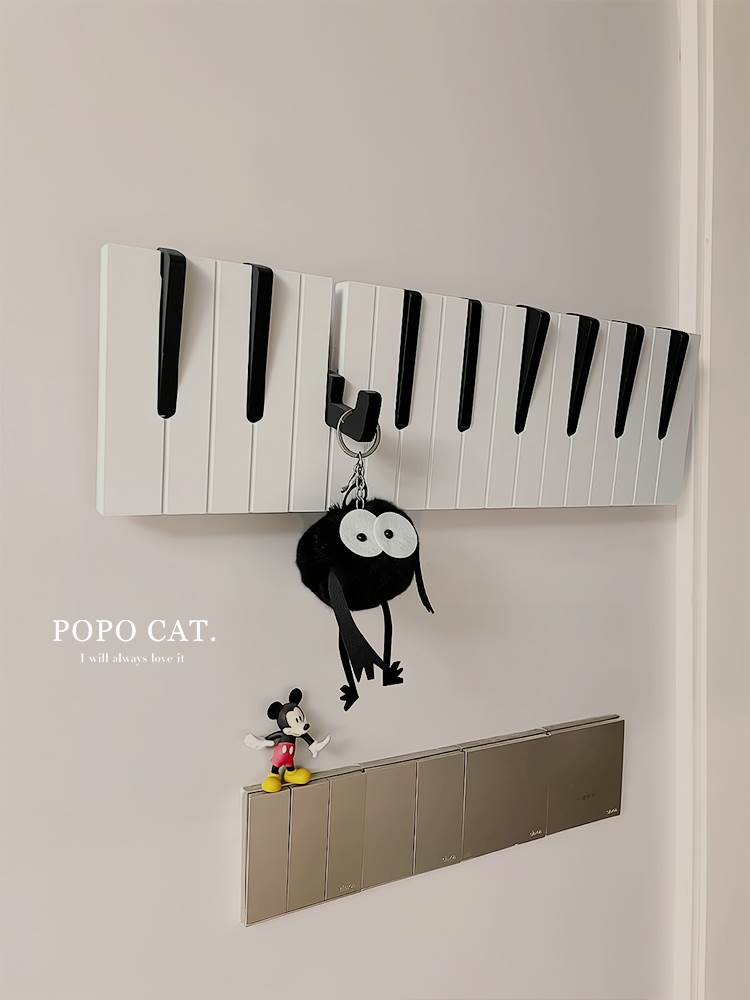 创意钢琴键门后挂衣钩入