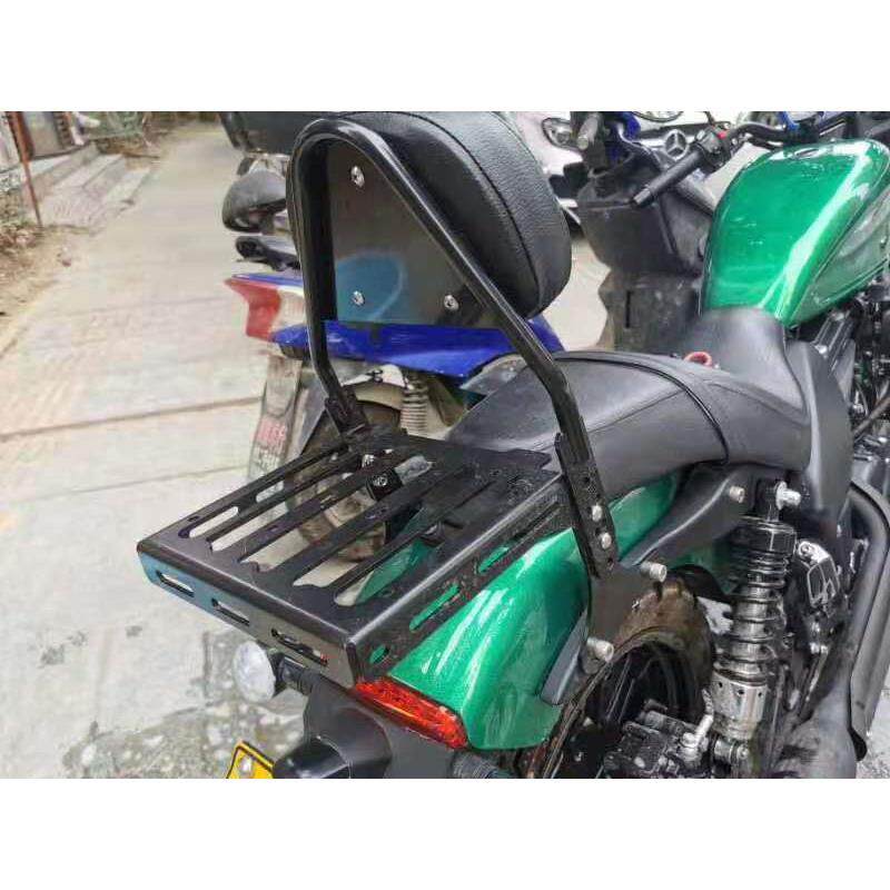 适用义骑重机v8太子摩托车专用改装加高矮靠背后货架尾架配件