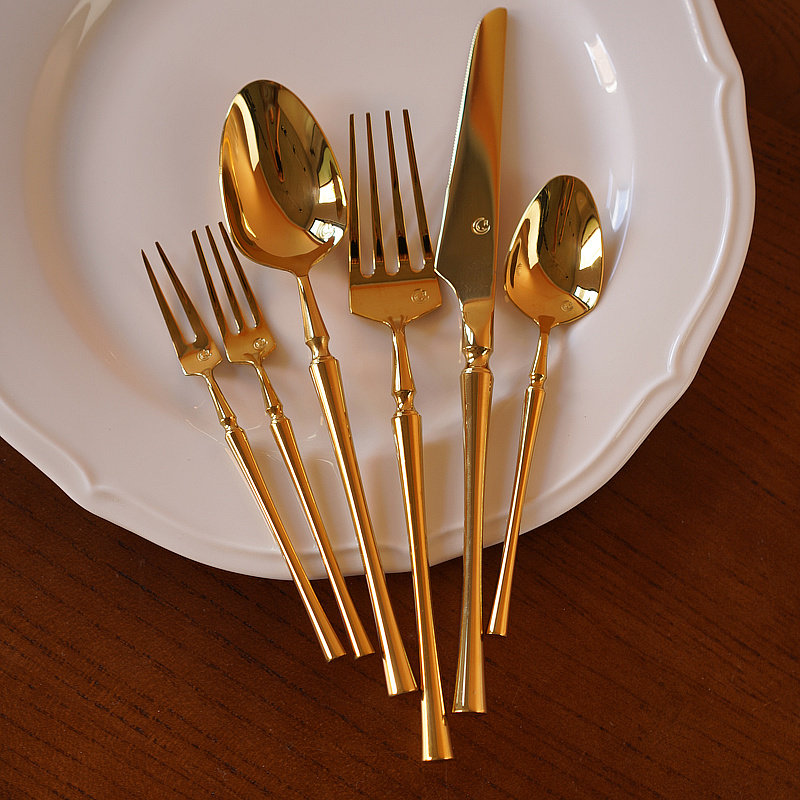 小蛮腰设计镀金304不锈钢西餐餐具套装刀叉勺 主餐牛排刀甜品勺叉,玩具/童车/益智/积木/模型,其它玩具,淘宝优惠券,粉丝福利购,淘宝优惠卷