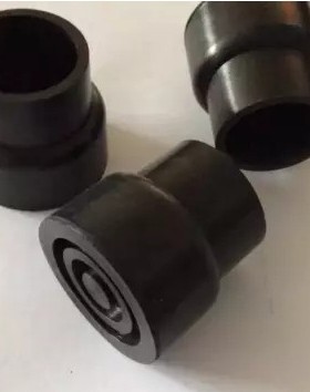 厂家直销28mm精益管黑色防静电软胶套防滑橡胶线棒复合管专用脚套