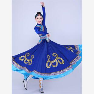 新款少数民族服饰男女蒙古族演出服装鸿燕女装舞蹈服天边表演服裙