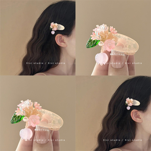 一念执著!小清新发夹!铃兰花碎发夹温柔刘海夹盘发器甜美侧边夹