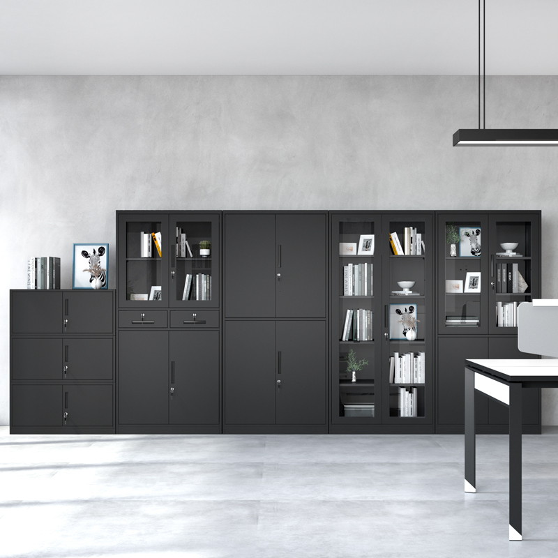 黑色文件柜定制套书办公