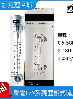 新款舜寰SHLLJ有机玻璃控制柜面板式转浮子流量计LZM15 25 液现货