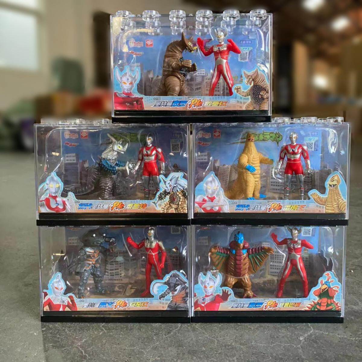 锦江3寸初代赛文泰罗奥特曼打怪兽安东拉泰兰特巴顿亚克力盒玩具