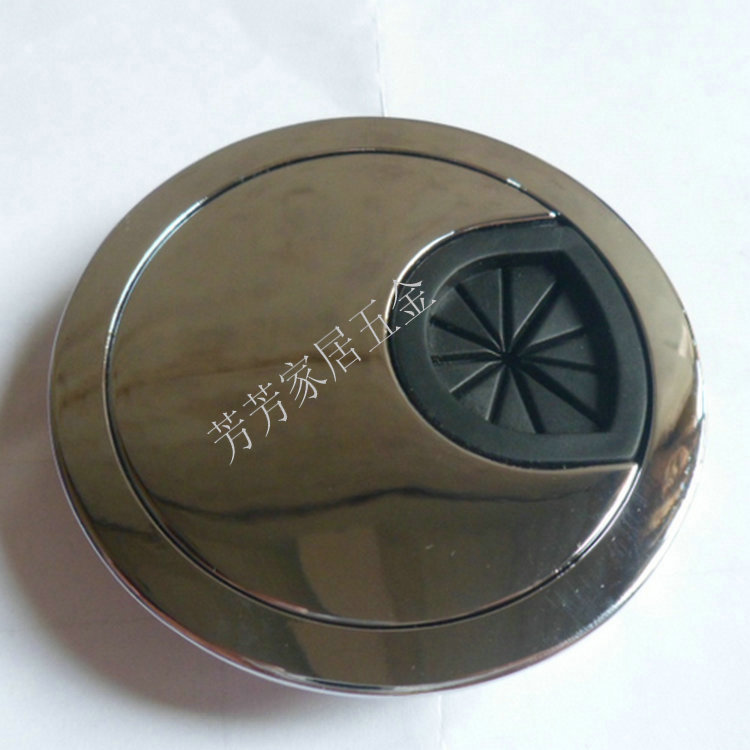 优质合金高档电脑过线槽/桌面走线线孔盖/优质亮光线盒/开孔50mm