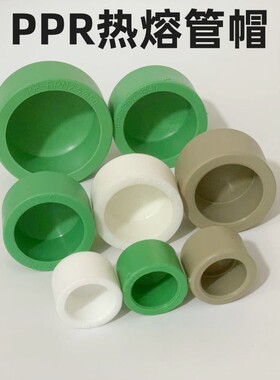 4分ppr管帽热熔管堵闷头20管件绿色25灰色32 40 50 63水管配件