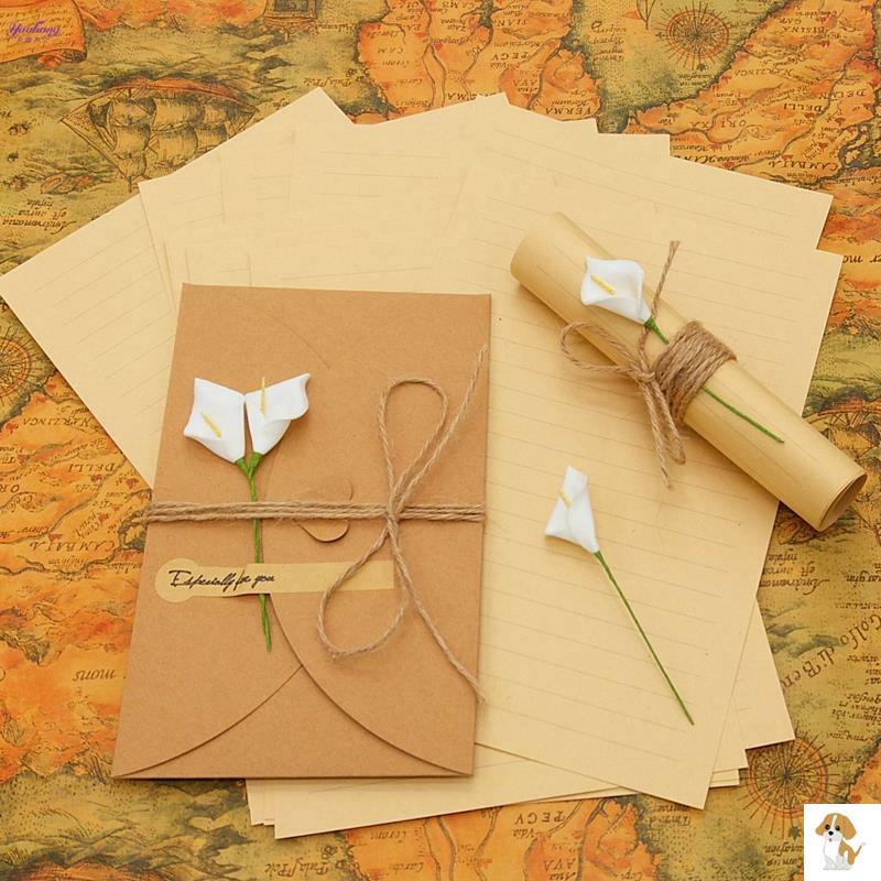 写情书学生用干花信封纸