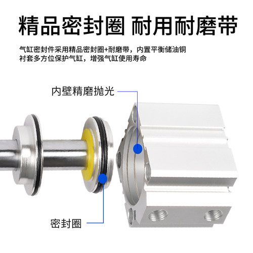 气缸可调小型动薄方形伸