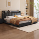 新款 皮床现代简约卧室小户型齐边软包1.5米双人1.8高端真皮储物床