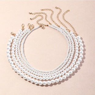 项链上新仙气珍珠锁骨链套装2021年新款女pearl necklaces women1