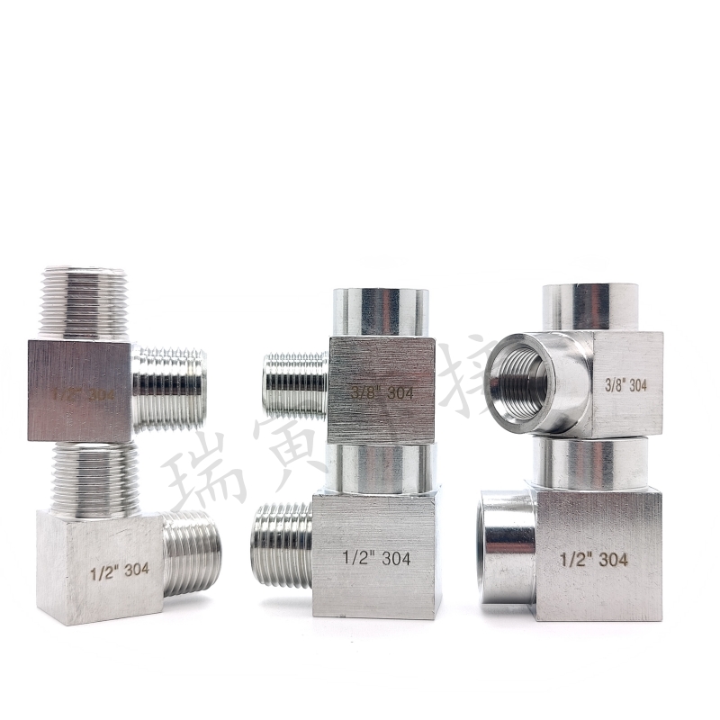 不锈钢直角接头外丝分方