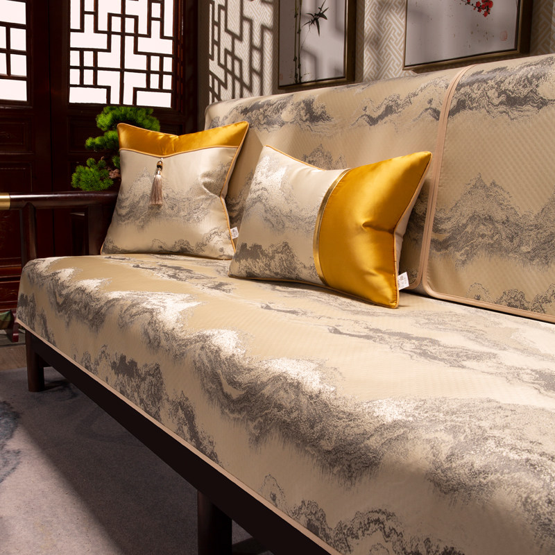 新中式沙发巾靠背巾实木沙发垫四季通用布艺简约沙发垫套罩巾防,居家布艺,沙发垫,淘宝优惠券,粉丝福利购,淘宝优惠卷