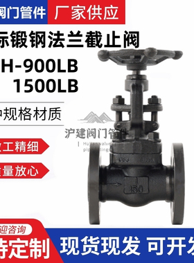 A105N锻钢美标法兰截止阀J41H-CL900/1500LBC 900磅高温高压蒸汽