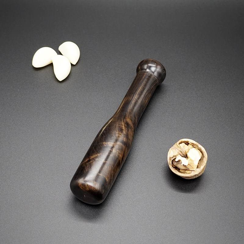 紫光檀蒜泥器乌木捣砸实