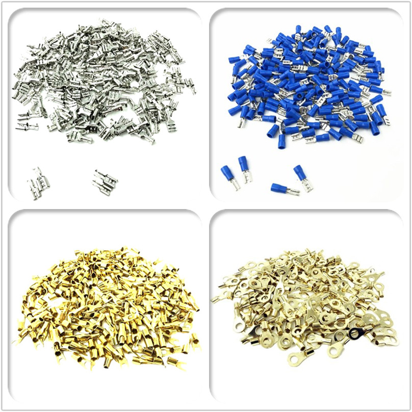 纯铜O接U接扬声器喇叭插簧接线片接线端子连线耳帽卡公母插头插夹