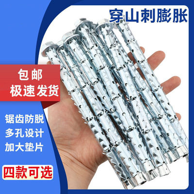 穿山刺膨胀螺丝大全空心砖泡沫砖专用膨胀螺栓挂钩吊环鱼鳞膨胀管